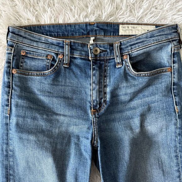 rag & bone Cate Mid-Rise Ankle Skinny Jeans in Medium Wash Size 29 - Picture 3 of 9